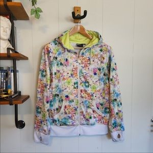 Volcom Pastel Watercolour Hoodie Sweatshirt Athleisure Loungewear Skater y2k